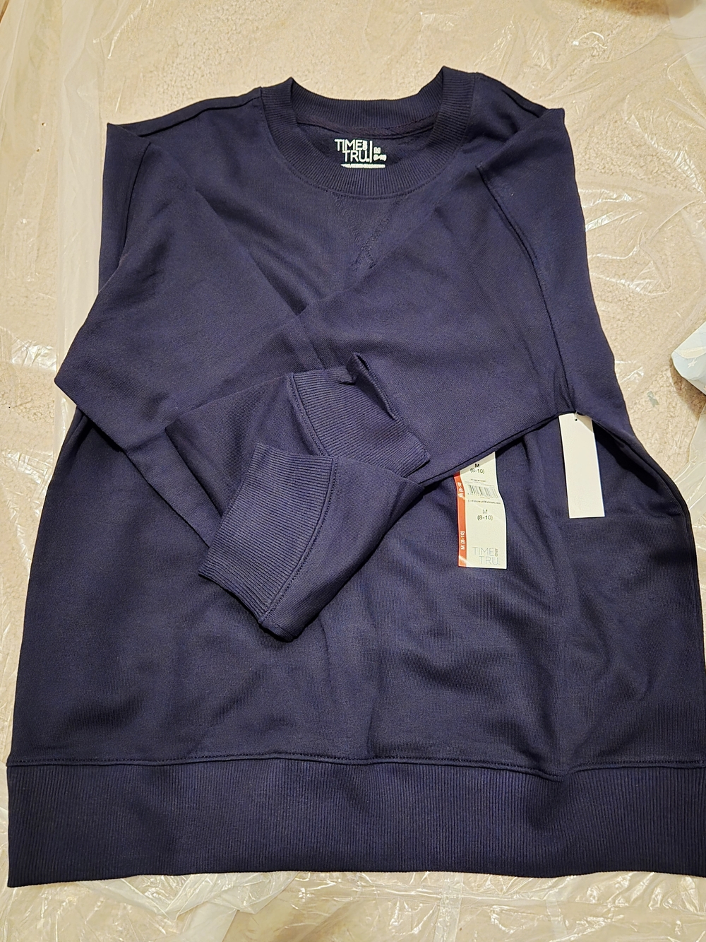 Time and Tru Dark Navy Crewneck Pullover